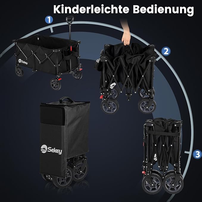 Sekey 220L Collapsible Foldable Wagon - Image 6