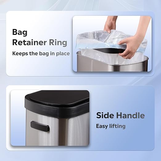 WLIVE 13 Gallon Trash Can, 50 Liter Large Capacity Motion Sensor Automatic - Image 5