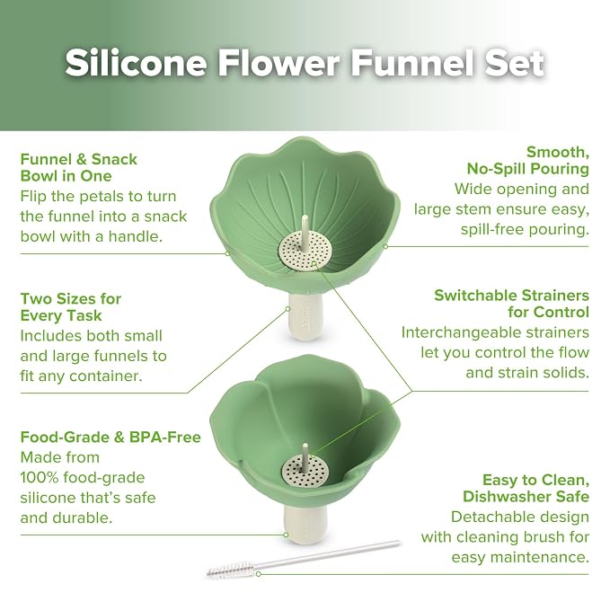Haakaa Silicone Flower Funnel Set – Small Funnels - Image 5