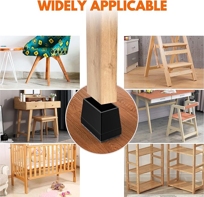 Rectangle Chair Leg Protectors for Hardwood Floors - Image 5