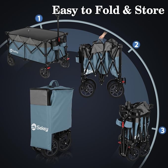 Sekey 220L Collapsible Foldable Wagon - Image 8