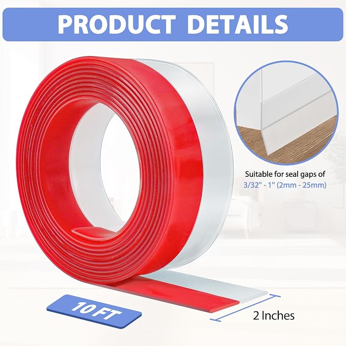 Weather Stripping Door Draft Stopper Flexible Self Adhesive Silicone Door Seal - Image 6
