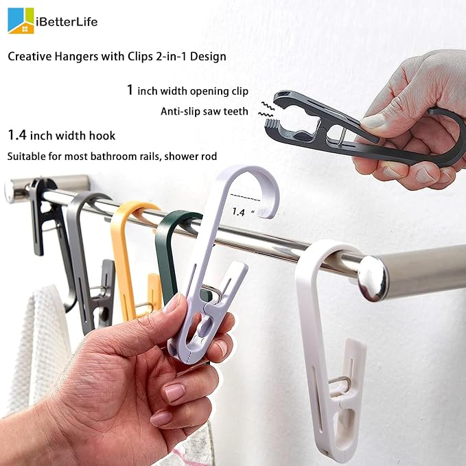 iBetterLife Clothes Pins Laundry Hooks - Image 3