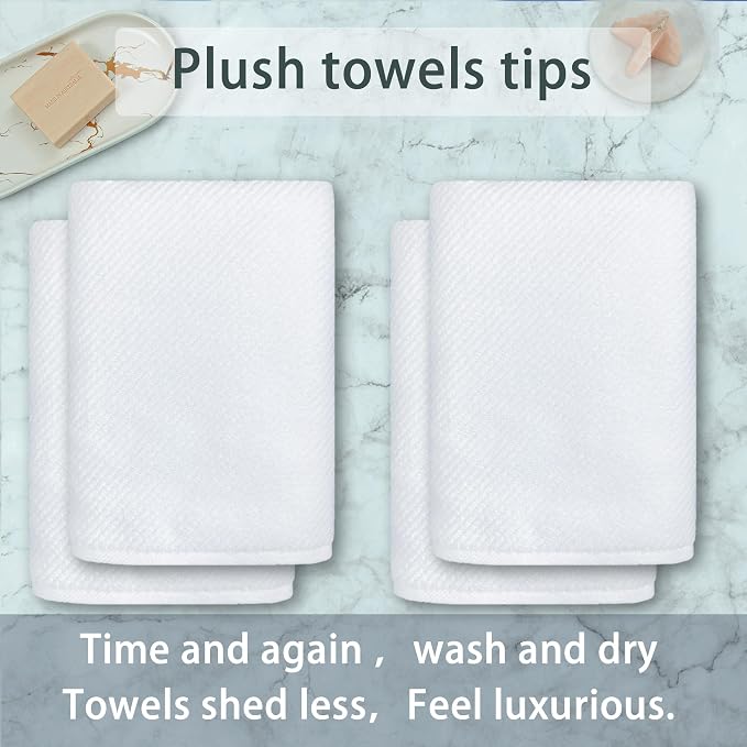 Luxury Bath Towels, Bath Towels Set of 4, Large 30" x 56" - Image 3