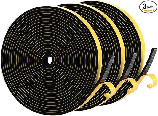 Weather Stripping Soundproof 1/2 in x 1/8 in, Door Seal Strip High Density by Aopaeoie