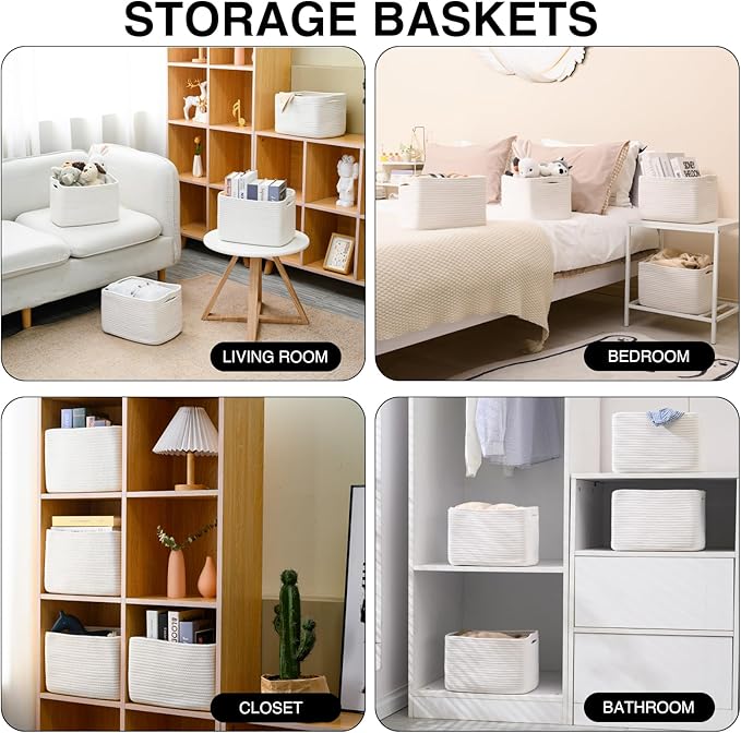 Storage Baskets for Organizing, Woven Basket for Storage, Storage Baskets Bin - Image 4