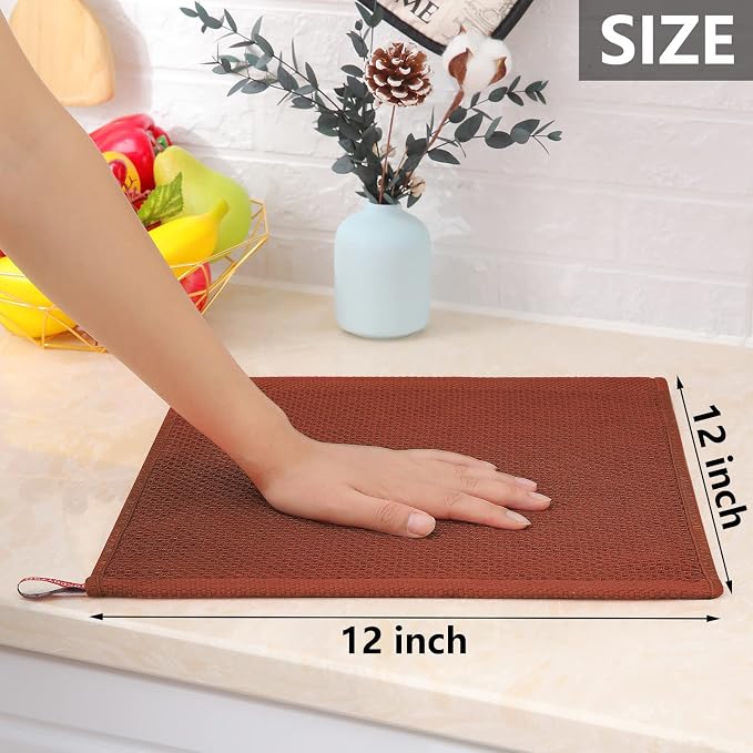 Homaxy 100% Cotton Waffle Weave Kitchen Dish Cloths, Ultra Soft Absorbent Quick - Image 5