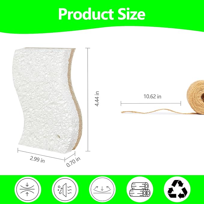 Eco Friendly Cellulose Compostable Biodegradable Kitchen Clean Sponges - Image 4