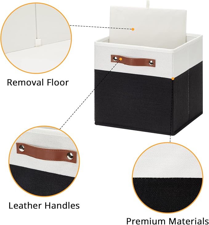 DULLEMELO Storage Cubes 11 inch, Cube Storage Bins - Image 2