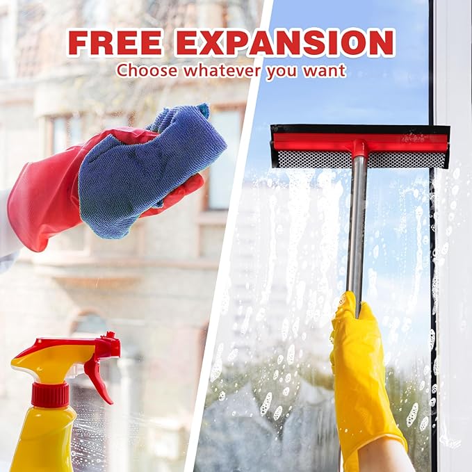 2 in 1 Standard Window Squeegee, Home Window Cleaner - Image 4