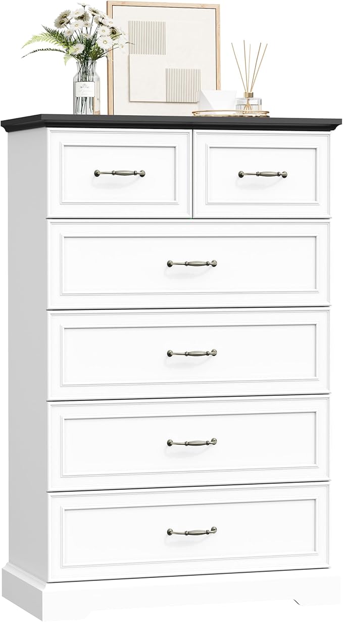 6 Drawer Dresser for Bedroom, Rustic Farmhouse Dresser - Image 7