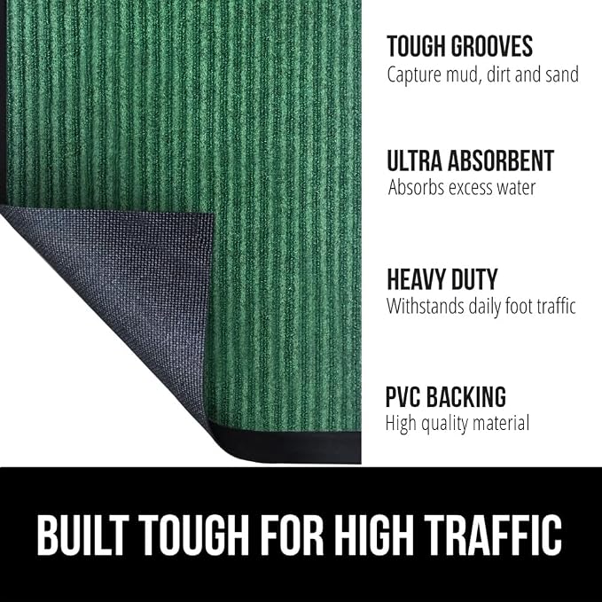 GORILLA GRIP Traffic Guard Door Mat, Heavy Duty Welcome Mats, Commercial Office - Image 2