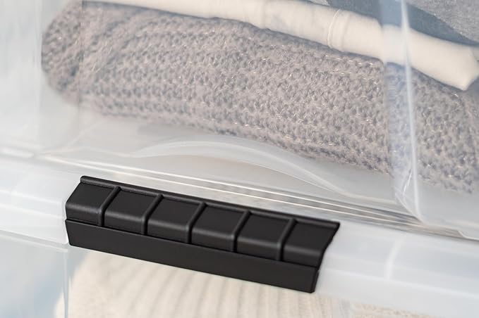 IRIS USA 40 Qt Stackable Plastic Storage Bins