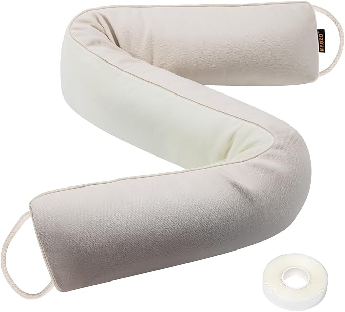MAGZO Door Draft Stopper 32 Inch-Beige, Sound Proof Door Snake Draft Insulation by MAGZO