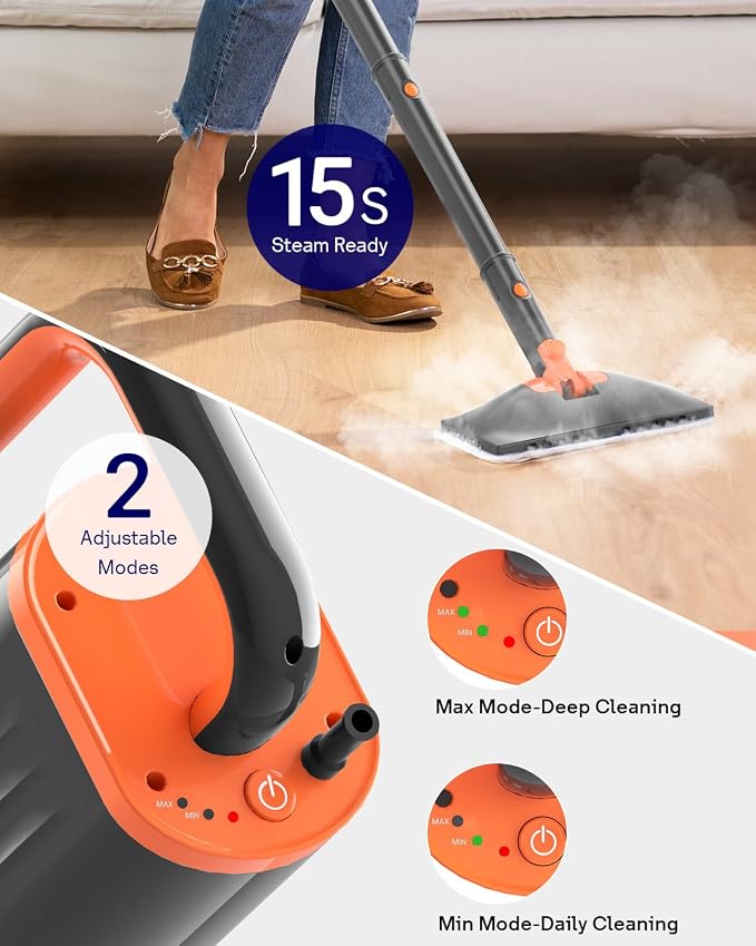 Steam Mop Cleaner with Detachable Handheld Steamer, 20 in 1 Wired Steam Cleaner - Image 2