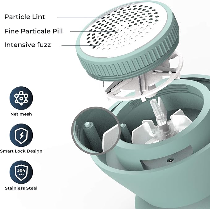 Fabric Shaver, Rechargeable Lint Remover, Use On Cotton, Polyester & Silk - Image 4