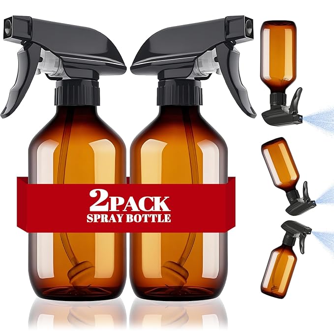 2 Packs Plastic Spray Bottles 360°Water Spray Bottle by AMORIX