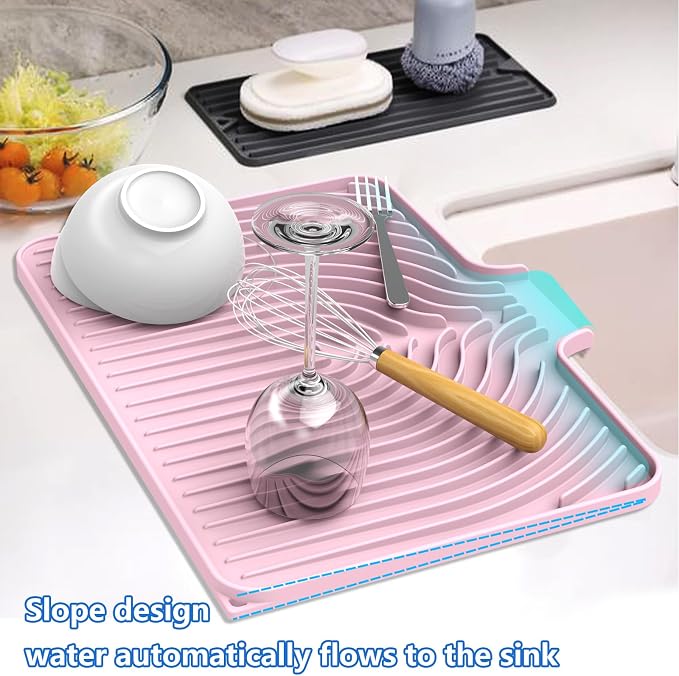 Dish Drying Matt for Kitchen Counter, Kitchen Dry Mats for Dishes Drying Pad - Image 7