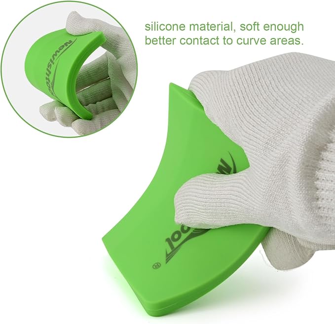 NEWISHTOOL Soft Silicone Squeegee, Small V-Blade Scraper - Image 4