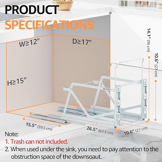 Pull Out Trash Can Under Cabinet Kit - Image 2