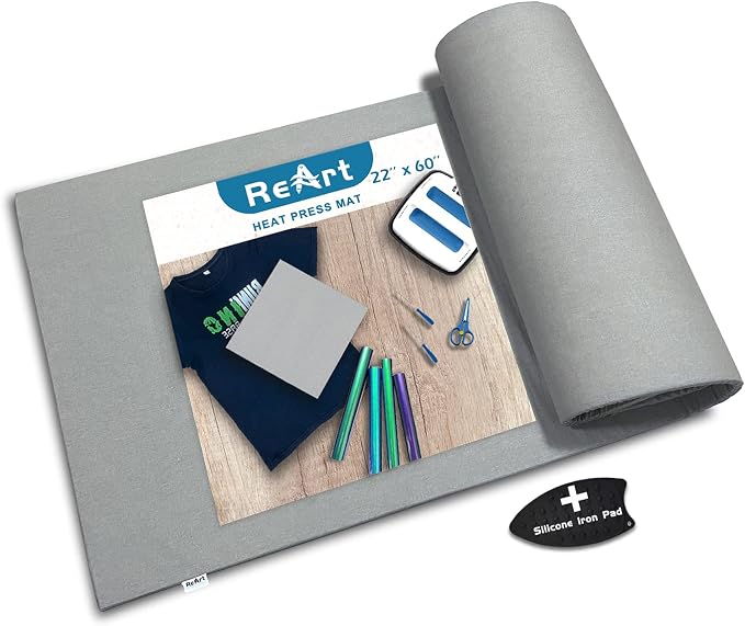 ReArt Ironing Board Cover Table Mat Heat Pressing Mat Pad 22" x 60" by ReArt