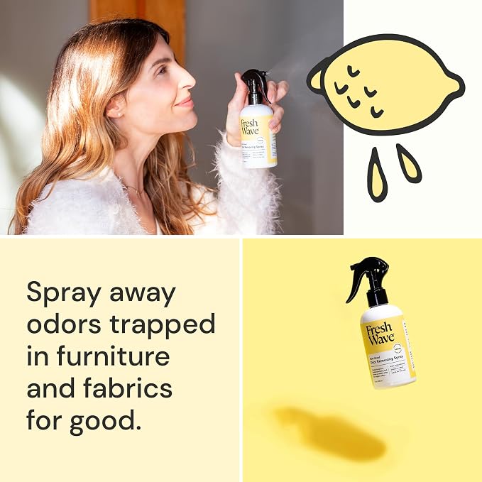 Fresh Wave Lemon Scent Odor Removing Spray, 8 fl. oz. | Pack of 2 | Odor - Image 3
