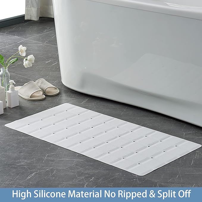 Foldable Silicone Bathtub Mat: Jumbo Size Heavy Duty Safety Bath Mat - Image 6