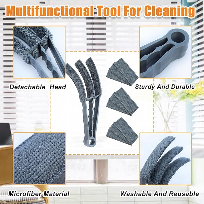 Microfiber Feather Duster, Window Blind Duster Brush, Blind Cleaner Tools - Image 4