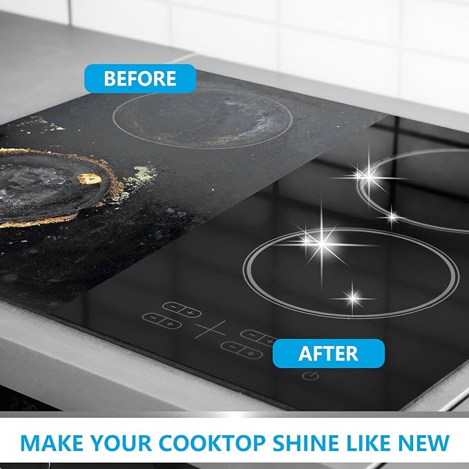 Cooktop and Stove Top Cleaner Kit, Glass Cooktop Cleaner Combo Kit - Image 7