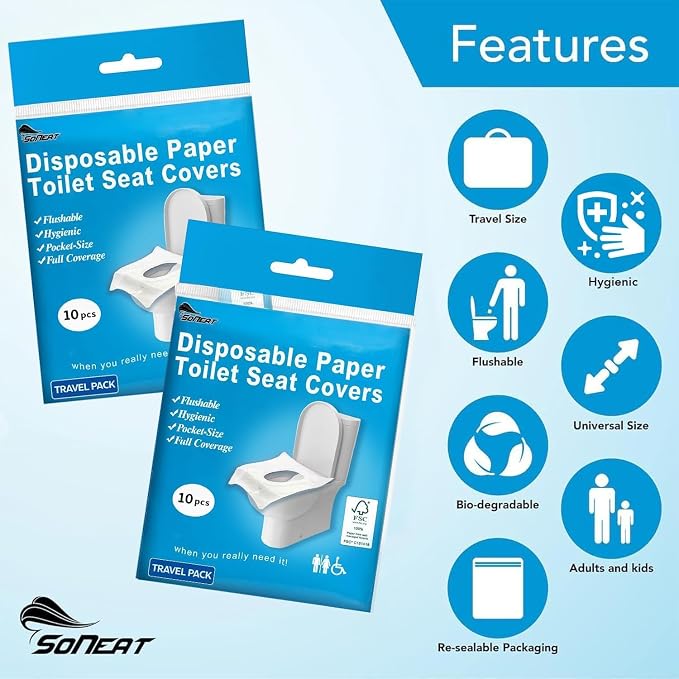 Disposable Toilet Seat Covers Flushable XL 50 Pack – Adults & Kids Potty - Image 7