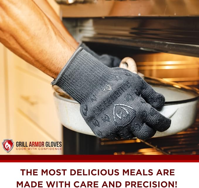 Grill Armor Oven Gloves 932°F Extreme Heat & Cut Resistant Oven Mitts - Image 8