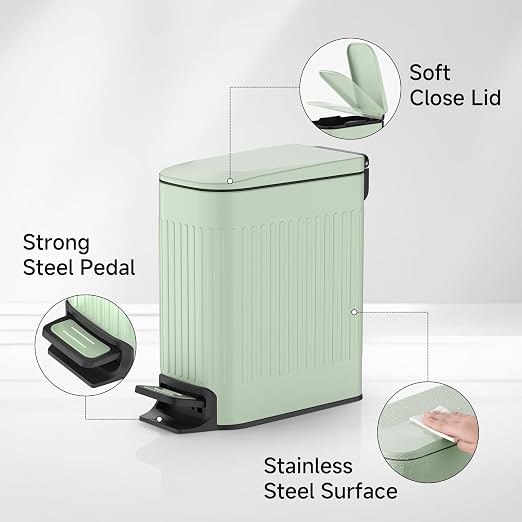 TIPGO Slim Bathroom Trash Can - Image 3