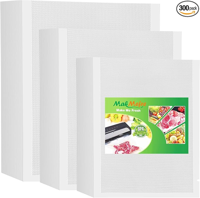 MakMeFre 300 Bags 100 of Each Size Plus Quart 10"x13" and Quart 8"x12" and Pint by MakMeFreDirect