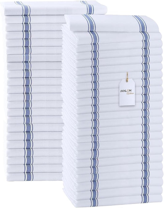 Dish Towels Set Size 15x25 Inch, 100% Cotton Soft & Absorbent Linen Kitchen by Avalon+Kitchen