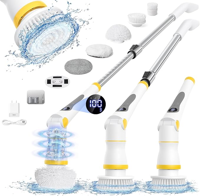 Electric Spin Scrubber, Cordless Cleaning Brush by StarVal