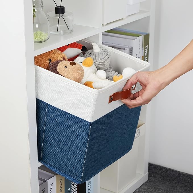 DULLEMELO 12 inch Cube Storage Bins, Gift Baskets Empty - Image 4