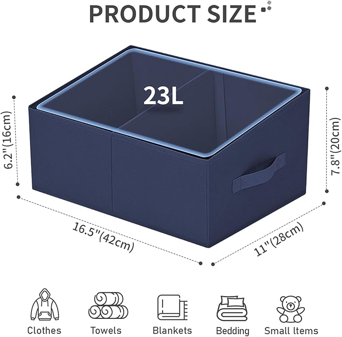 DIMJ Large Closet Shelf Organizer Bins 8Packs - Image 2