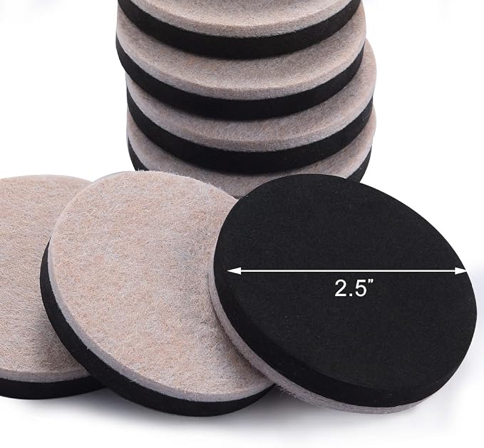 24 PCS 2.5" Felt Furniture Movers Sliders - Image 2