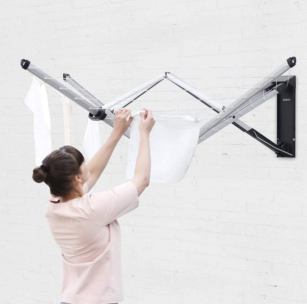 Brabantia Wallfix Wall-Mounted Rotary Dryer -78 ft, 375842