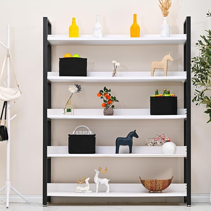 Small Black Baskets for Organizing, Storage Baskets for Shelves, Small Woven - Image 2