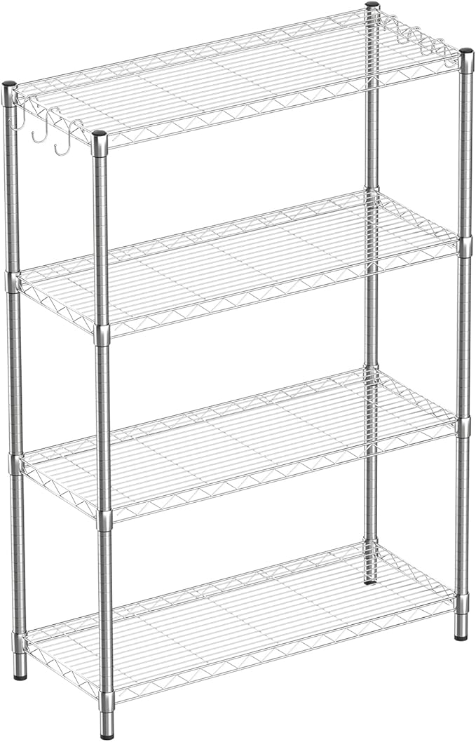 4-Shelf Adjustable Metal Shelf Wire Shelving Unit Storage Rack Display Shelf by GuanRiver