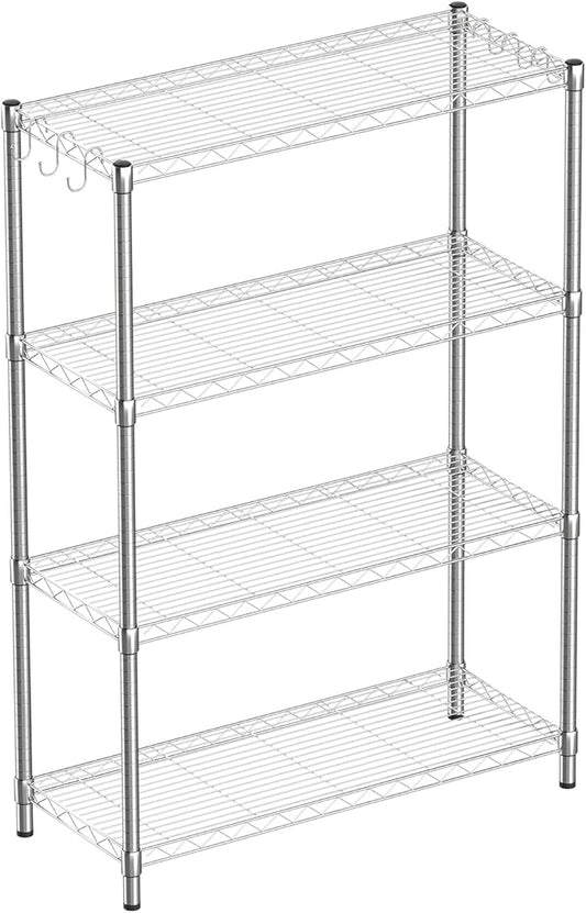 4-Shelf Adjustable Metal Shelf Wire Shelving Unit Storage Rack Display Shelf by GuanRiver