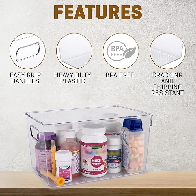 Clear Plastic Storage Bins - Image 3