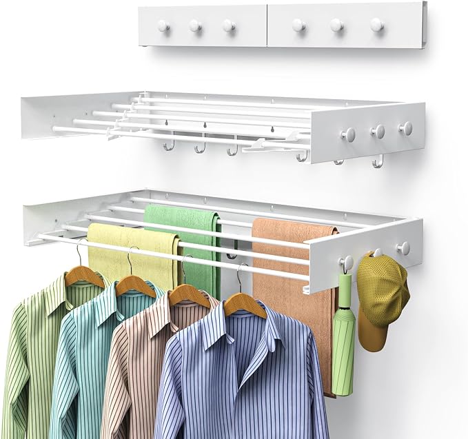 Drying Rack Clothing, Clothes Drying Rack Wall Mounted, Laundry Drying Rack by Unknown