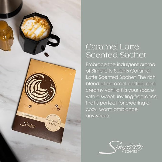 Floral Simplicity Caramel Latte Scented Sachets Pack of 3, Fall & Winter - Image 2