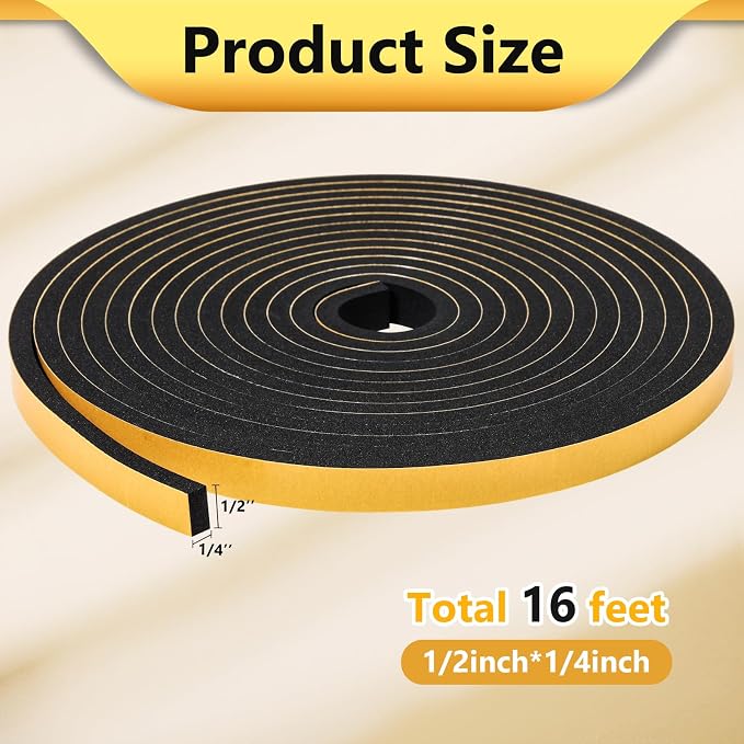 Weather Stripping Door Seal Strip, Strong Adhesive, Lightproof, Soundproof - Image 2