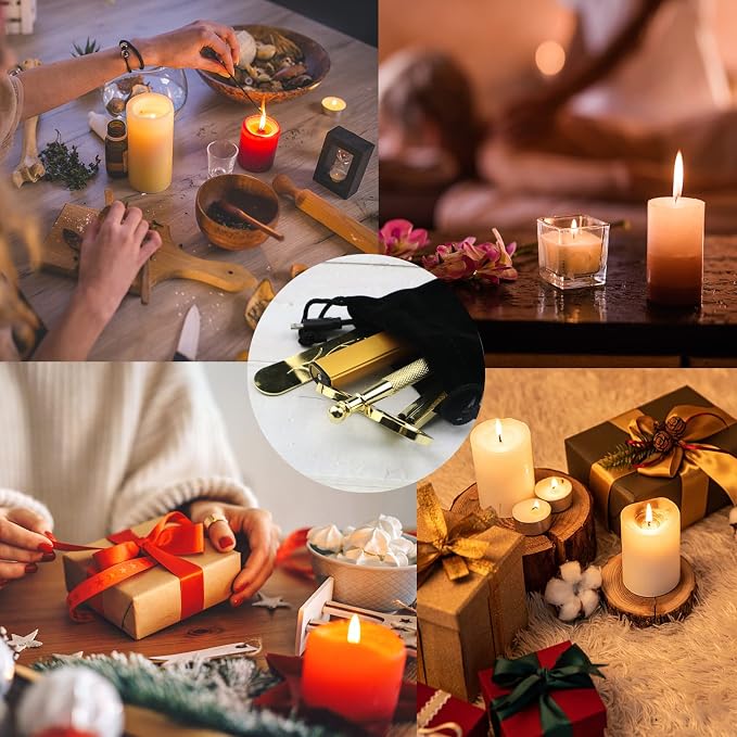 4 in 1 Candle Accessory Set, USB Rechargeable Lighter, Candle Wick Trimmer - Image 8