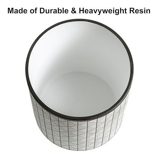 Allure Home Creation Shelby Resin Grey Multicolored Wastebasket Trash Can - Image 5