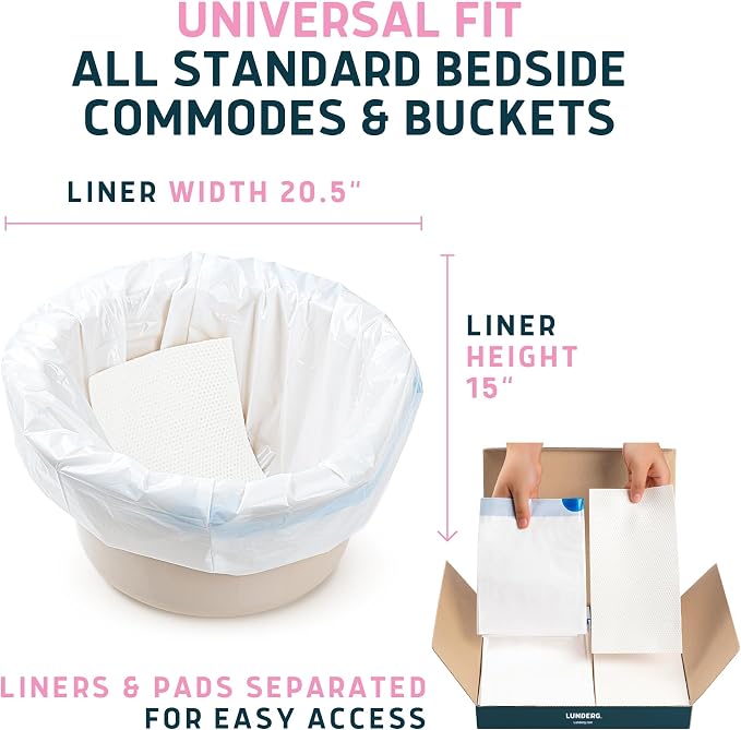 Lunderg Commode Liners with Absorbent Pads - Image 4