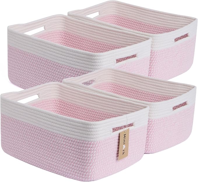 Large Storage Baskets for Organizing, Closet Shelf Baskets for Clothes Blanket by MiniArkStorageBasketsHome